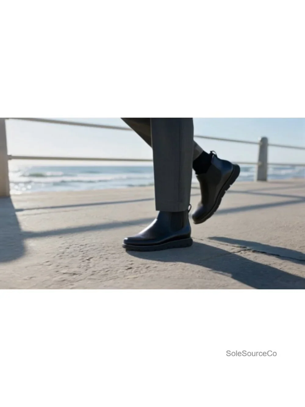Men's Chelsea Boots Faux Leather Slip-On Ankle Dress Boots